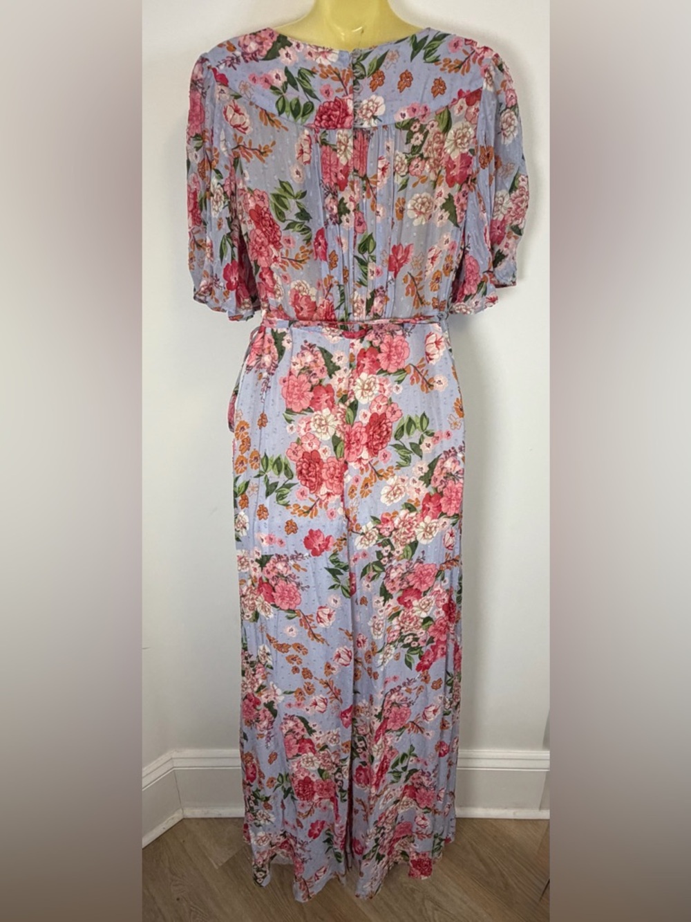 by TiMo Floral Wrap Maxi Dress in Lavender with Pink Bloom - Picture 2 of 10